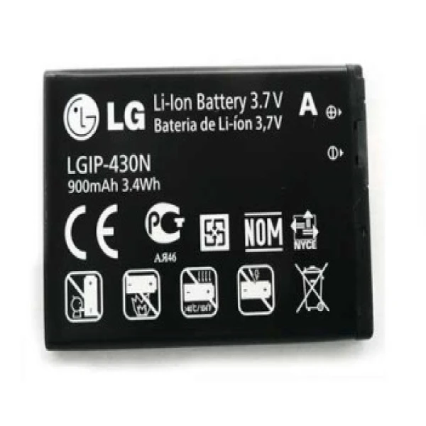 باتری موبایل مدل 430N ظرفیت 900 میلی آمپر ساعت مناسب برای گوشی موبایل ال جی 430N