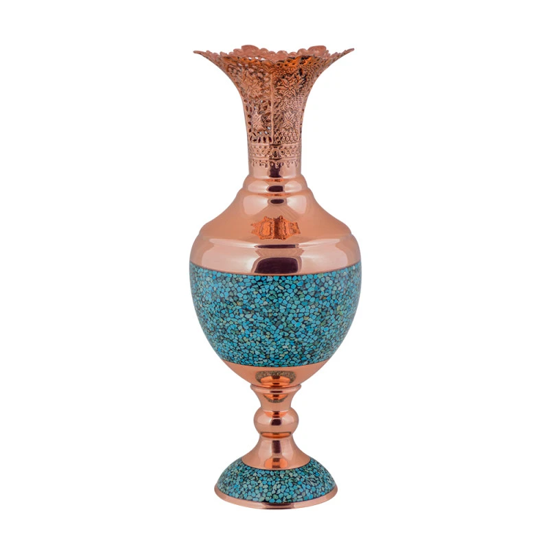 گلدان فیروزه کوبی آقاجانی مدل F069