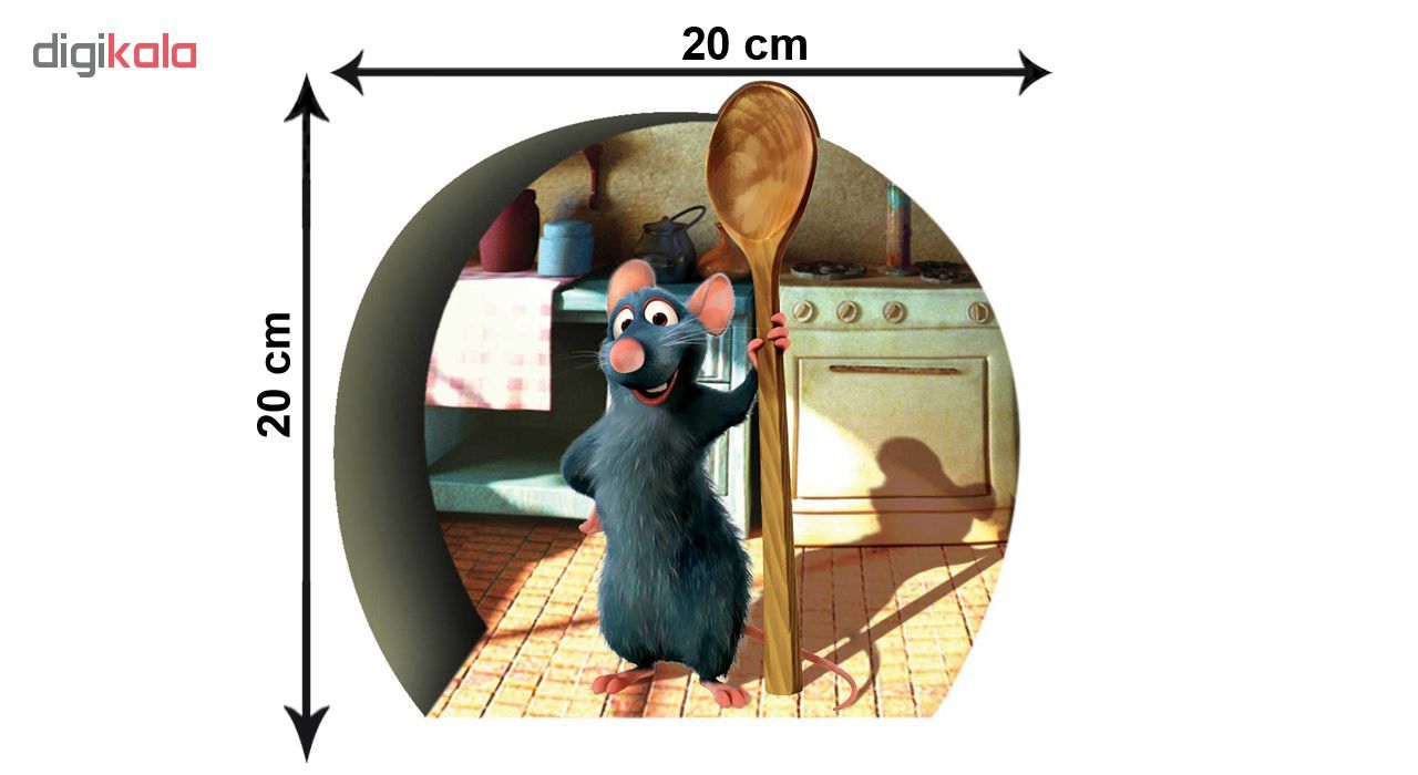 استیکر سه بعدی ژیوار طرح موش سرآشپز 1
