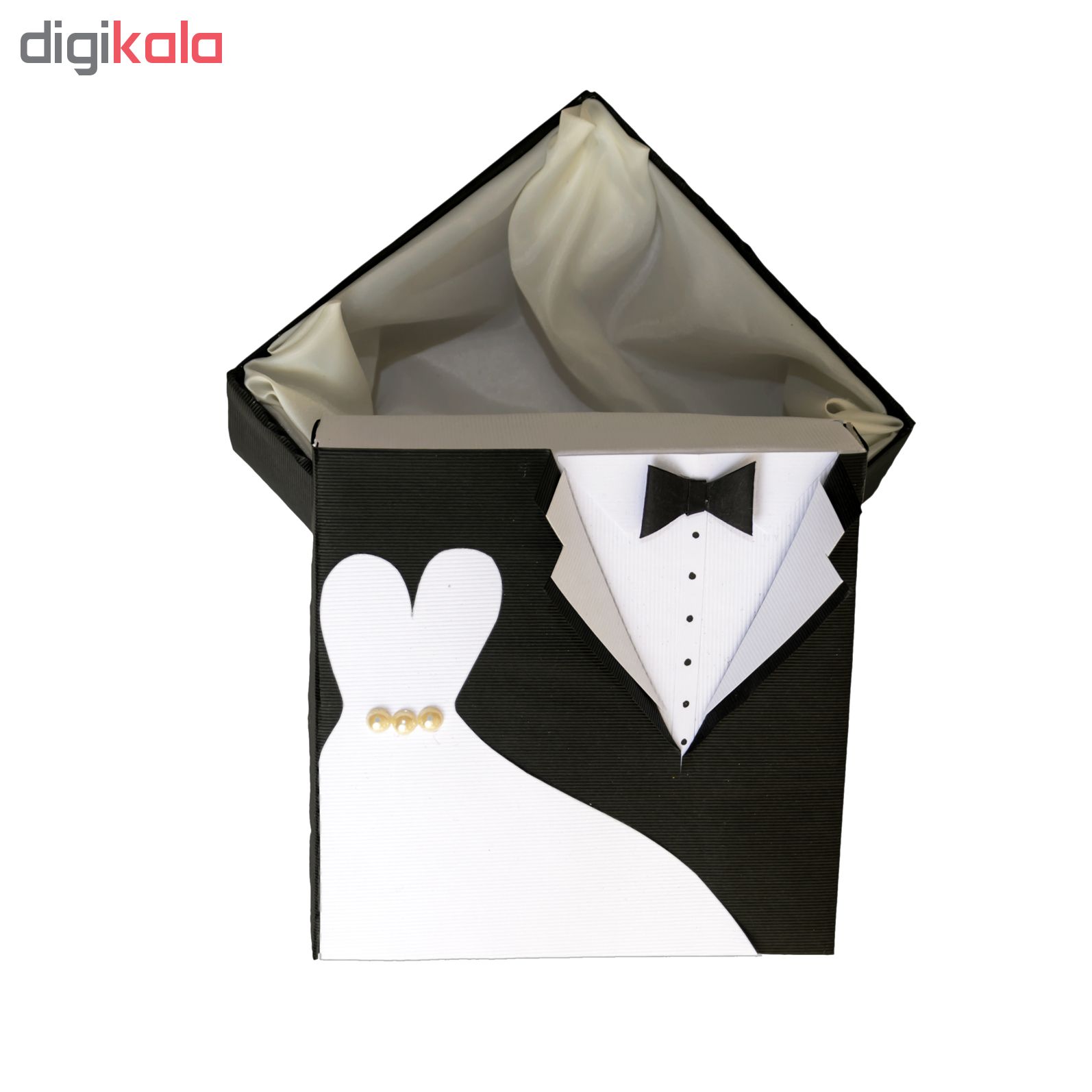 جعبه هدیه طرح لباس عروس و داماد سایز کوچک