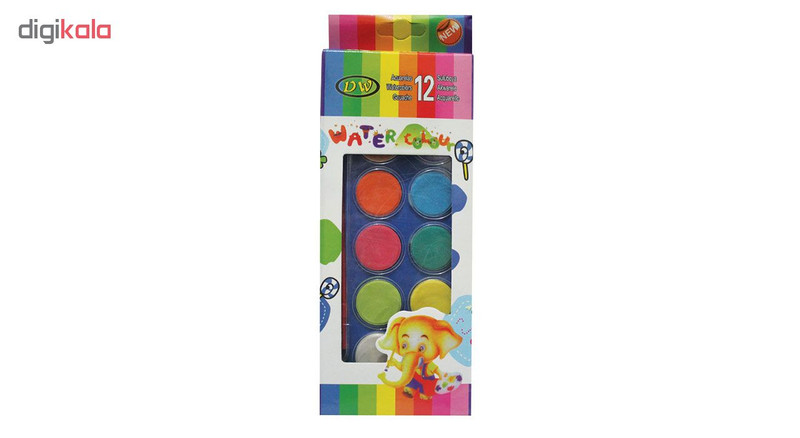 آبرنگ 12 رنگ مدل DW