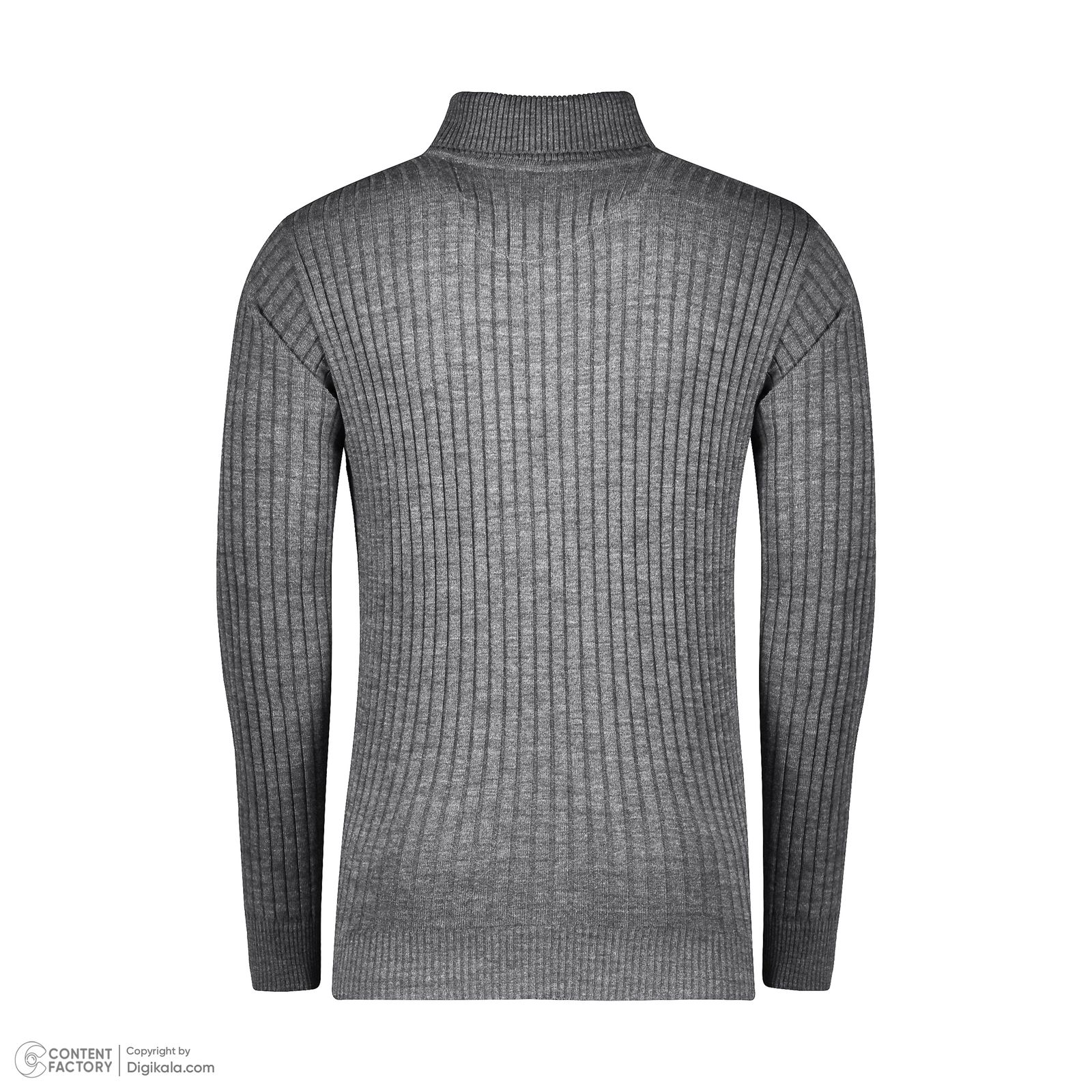 پلیور یقه اسکی مردانه تریکو پاییزان مدل PE800 رنگ طوسی -  - 5