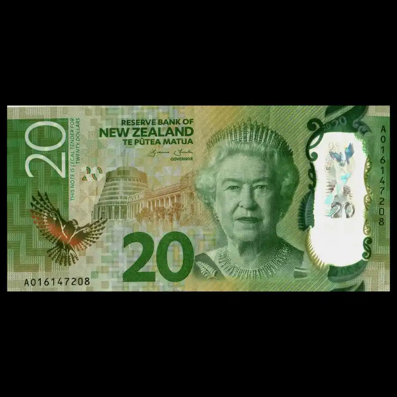 اسکناس تزئینی مدل کشور نیوزیلند 20 دلار پلیمری UNC