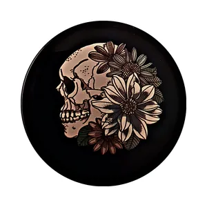 پیکسل طرح اسکلت مدل جمجمه و گل کد A023