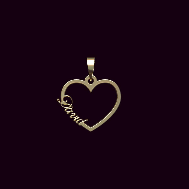 آویز گردنبند طلا 18 عیار زنانه مدوپد مدل اسم داوید david کد PB1-10767