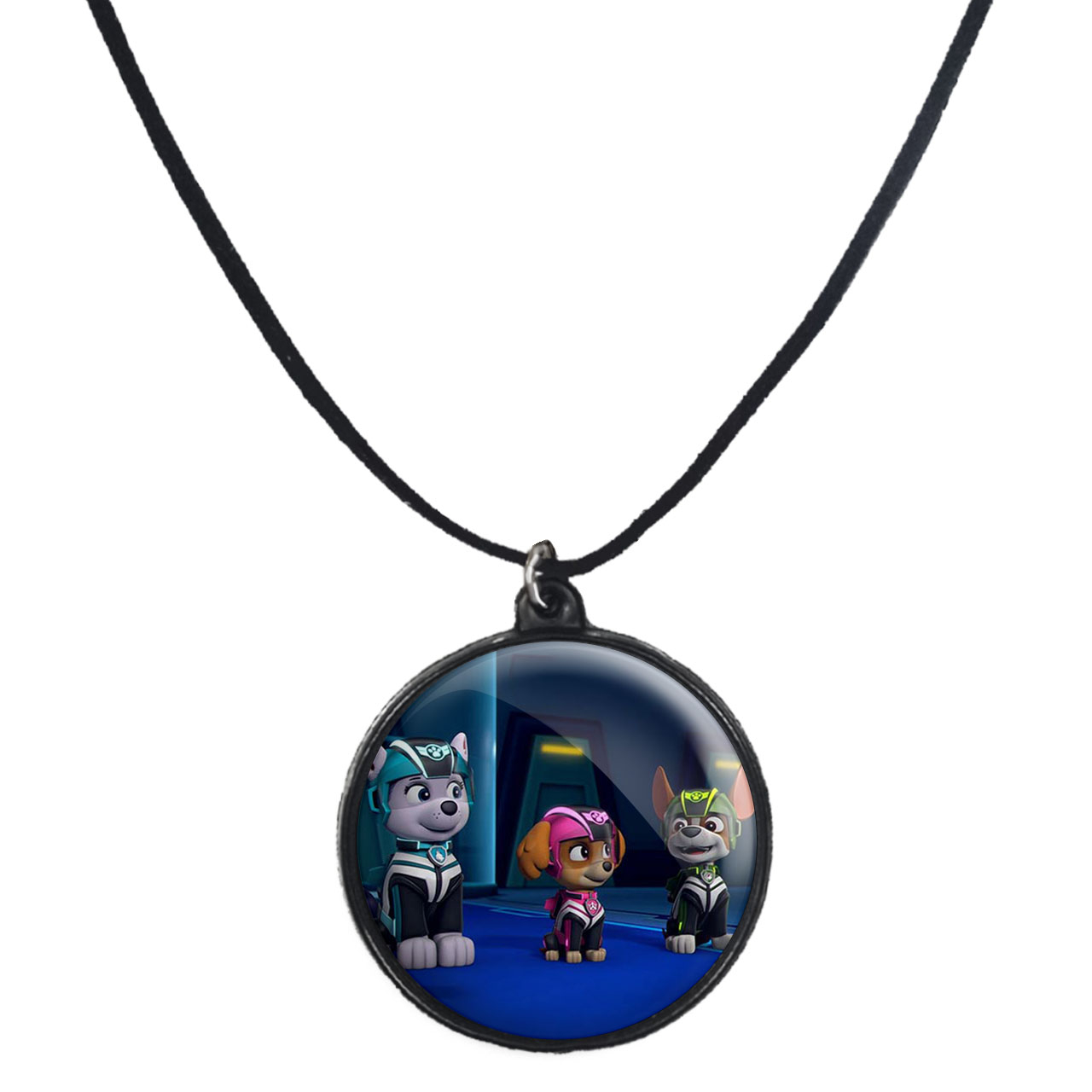 گردنبند پرمانه طرح سگ های نگهبان کد pmb.11788 مدل دو طرفه