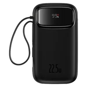 پاوربانک بیسوس مدل 22.5W QPow2 Dual Cable ظرفیت 10000 میلی آمپر ساعت