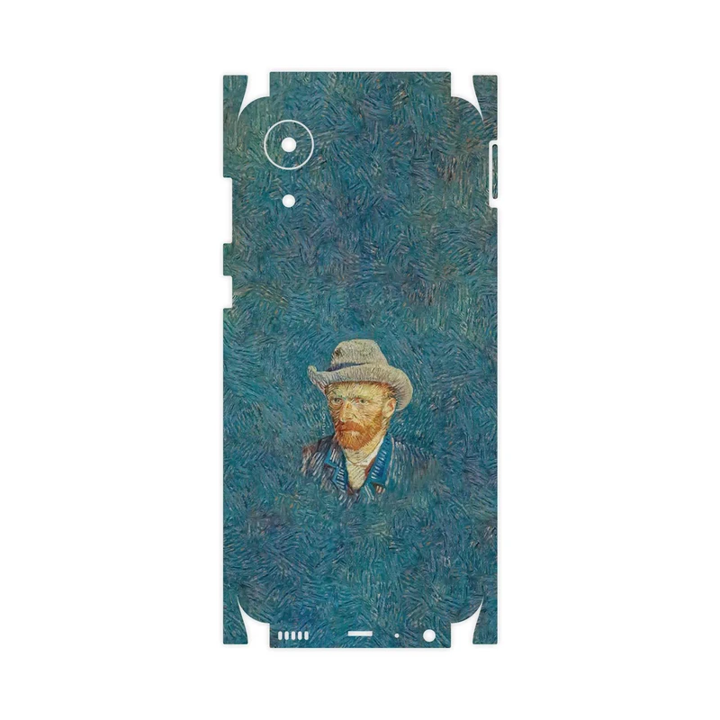 برچسب پوششی ماهوت مدل Self portrait with a gray felt hat-FullSkin مناسب برای گوشی موبایل سامسونگ Galaxy A03 Core