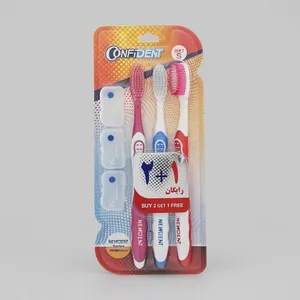 Confident Newdent Series Bristles Soft Toothbrush Pack Of 3