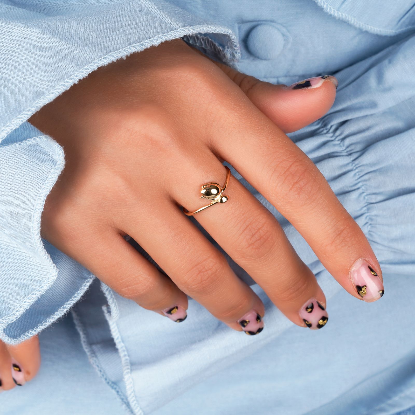 انگشتر طلا 18 عیار زنانه جواهری سون مدل 3961 -  - 4