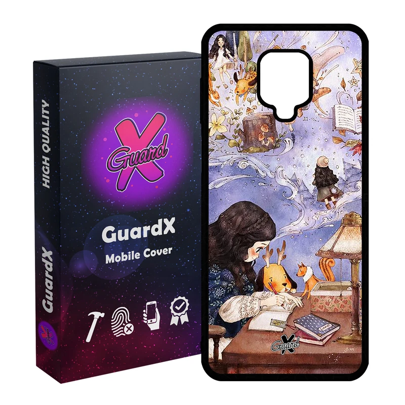 کاور گارد ایکس طرح دختر مدل Glass10293 مناسب برای گوشی موبایل شیائومی Redmi Note 9S / Note 9 Pro / Note 9 Pro Max