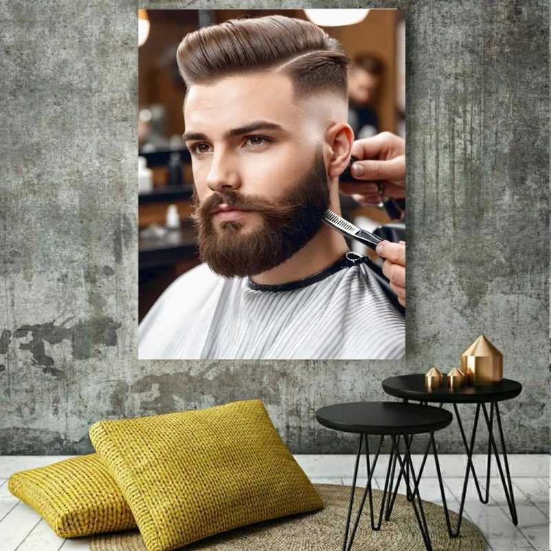 پوستر طرح آرایشگاه مردانه کد BK1925