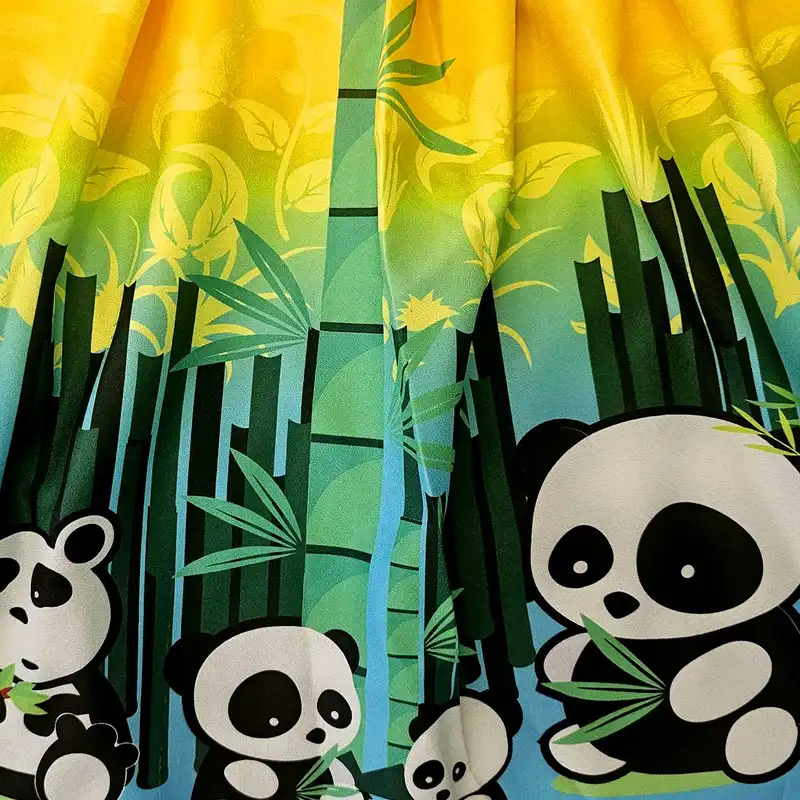 دامن چین‌دار زنانه مدل پاندا رنگ زرد