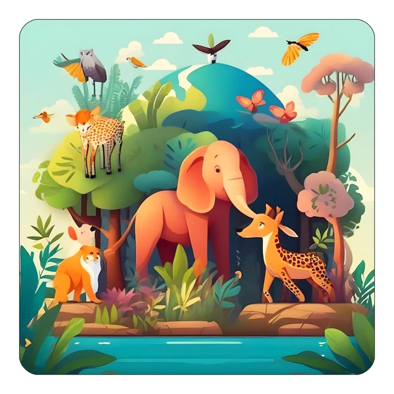 مگنت کاکتی طرح حیوانات کارتونی مدل mp28864