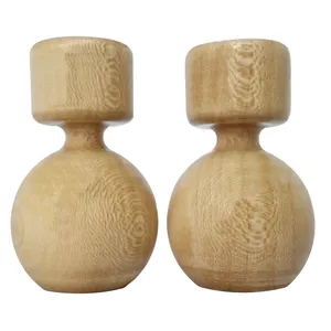 شمعدان چوبی چوبیس کد 1_106 بسته ۲ عددی