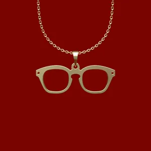 گردنبند طلا 18 عیار زنانه مدوپد مدل عینک کد Q2-1-1169