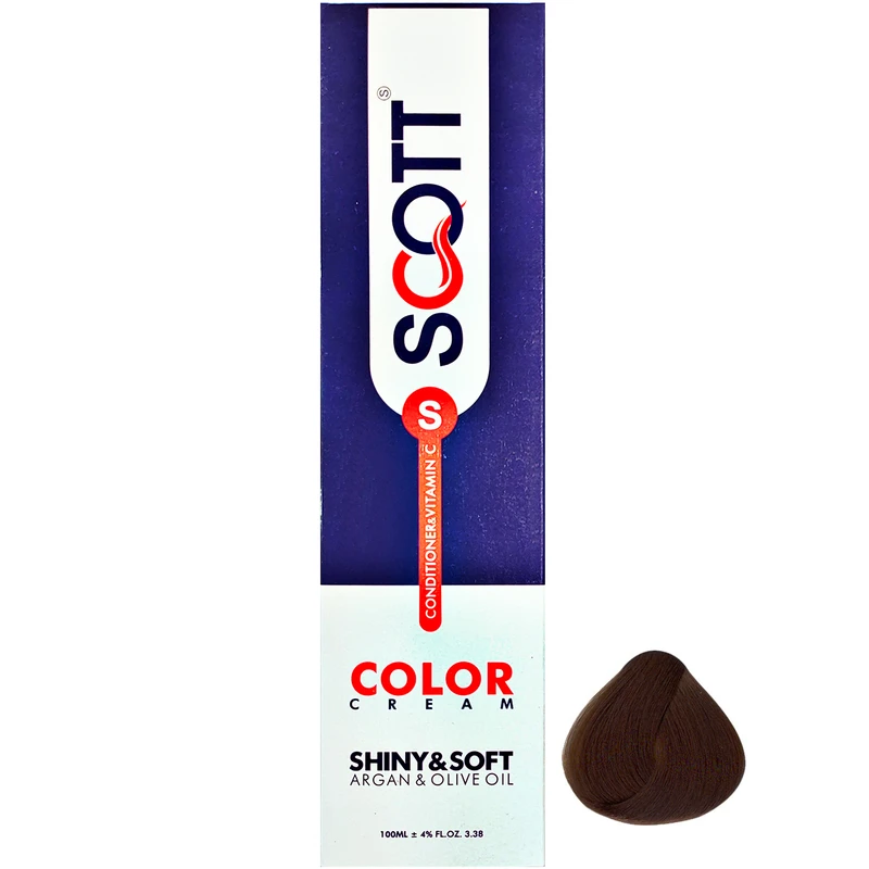 رنگ مو اسکاتس شماره R3 حجم 100 میلی لیتر رنگ قهوه ای شکلاتی متوسط