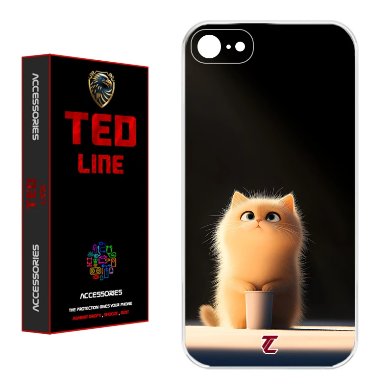 کاور تدلاین طرح گربه کد 1217 مناسب برای گوشی موبایل اپل Iphone 7 / 8 / SE 2020