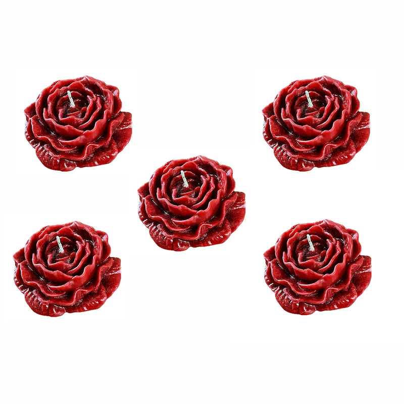 شمع مدل گل آلاله مجموعه 5 عددی