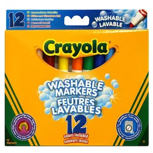 ماژیک رنگ آمیزی کرایولا مدل Washable - بسته 12 رنگ