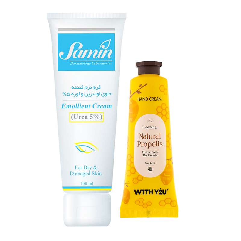 کرم نرم کننده ثمین مدل اوسرین حجم 100 میلی لیتر به همراه کرم مرطوب کننده ویت یو مدل Propolis حجم 50 میلی لیتر 