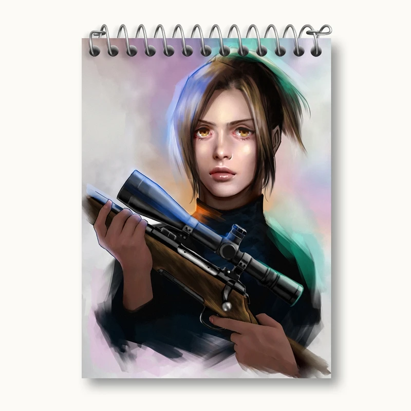 دفتر یادداشت 50 برگ خندالو مدل ساشا انیمه اتک آن تایتان Attack on Titan کد 18596