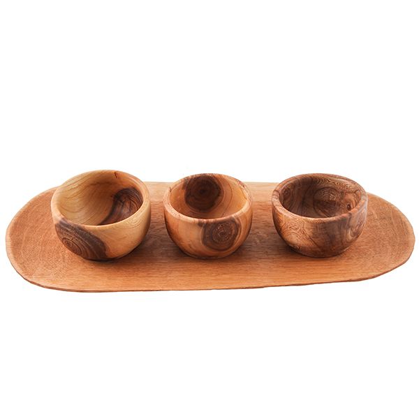 ست سینی و کاسه چوبی گیل چو کد 217022 ست سینی و کاسه چوبی گیل چو کد 217022