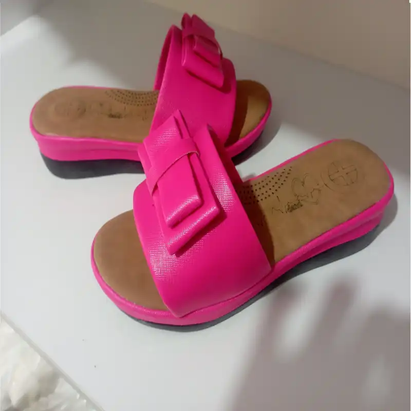 صندل زنانه مدل پاپیونی کد 036 رنگ صورتی