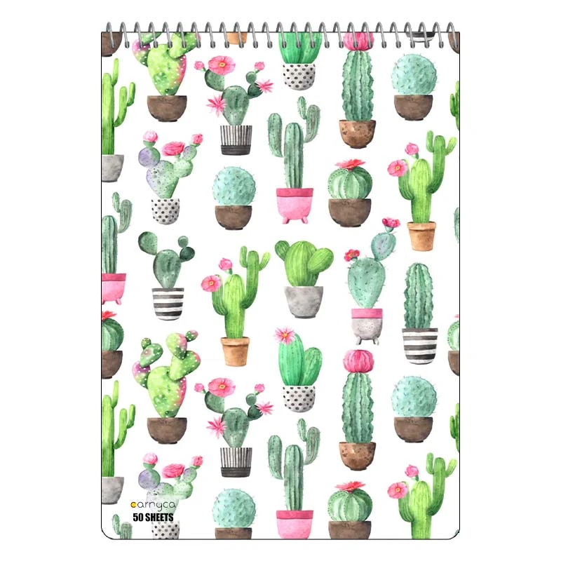 دفتر نقاشی 50 برگ سیمی کارنیکا طرح کاکتوس cactus کد 28556