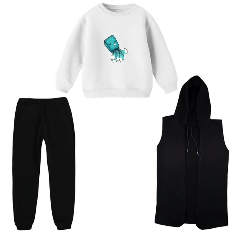 ست 3 تکه لباس راحتی بچگانه مدل ماینکرفت کد 05