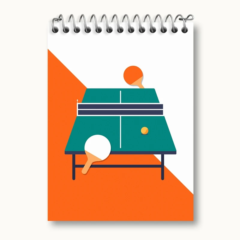 دفتر یادداشت 50 برگ خندالو مدل پینگ پنگ Ping Pong کد 27990