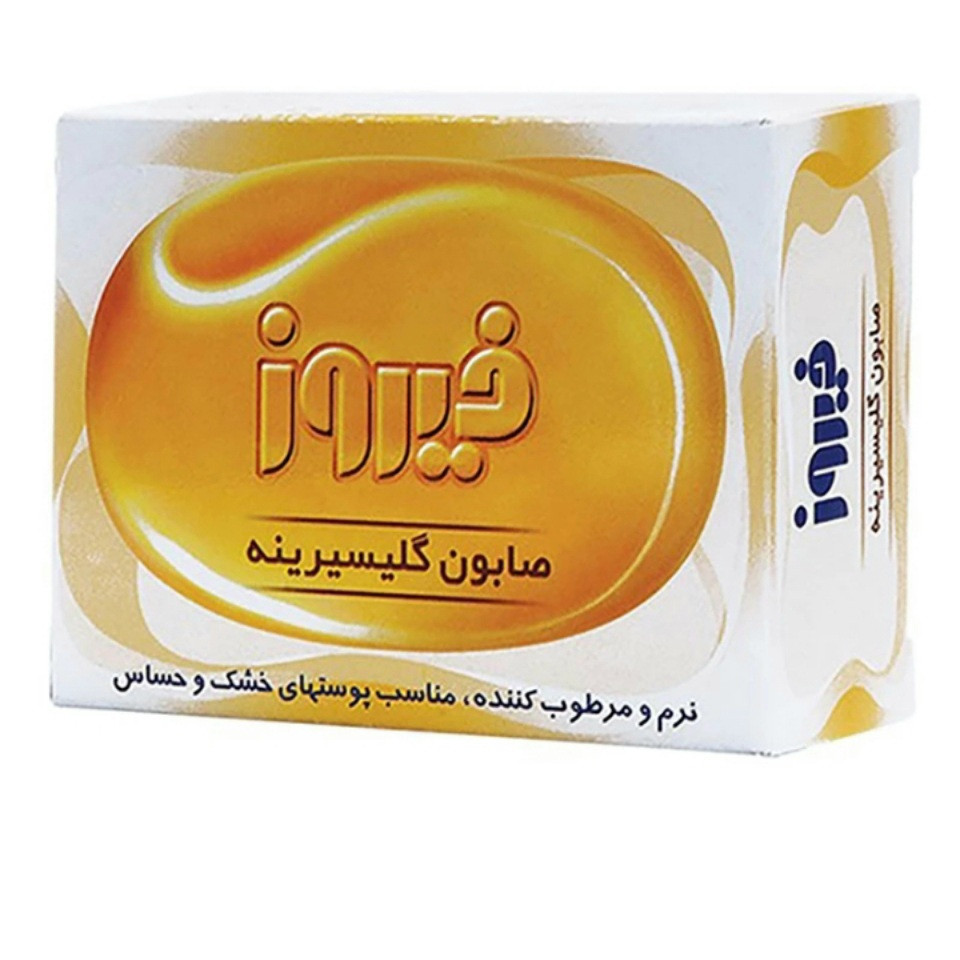 صابون شستشو فیروز مدل گلیسرینه وزن 100 گرم بسته 2 عددی