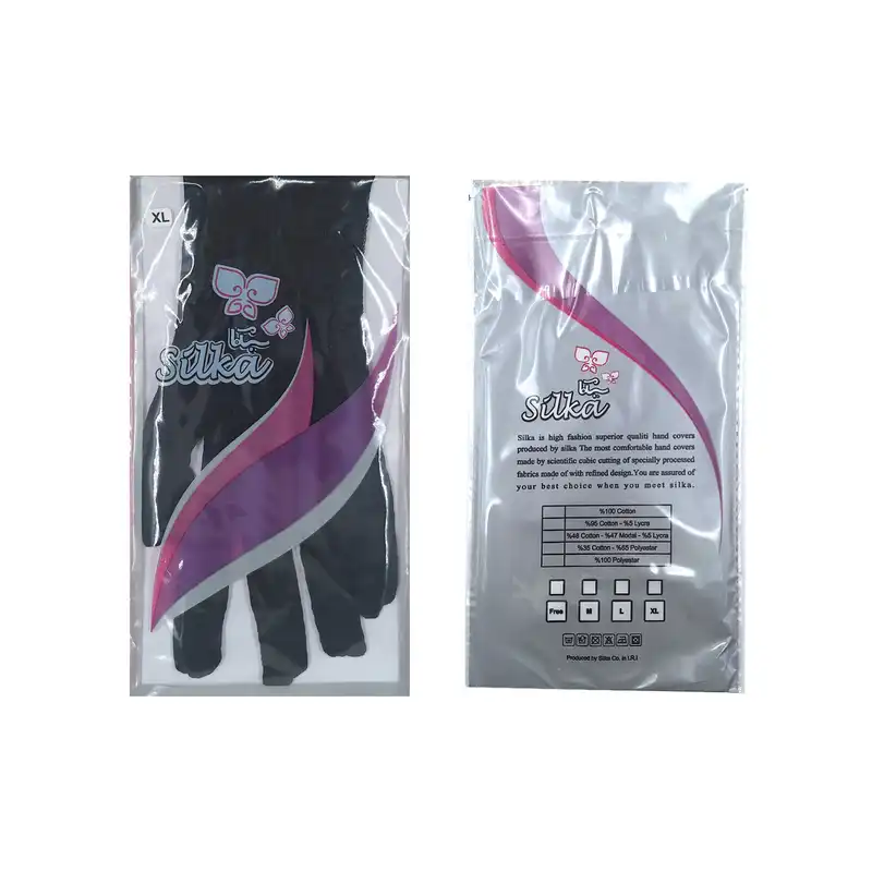 دستکش زنانه سیلکا مدل گیپور کد 1324 رنگ مشکی