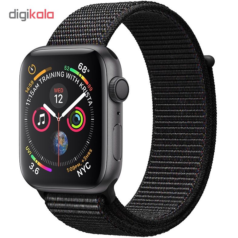 ساعت هوشمند اپل واچ 4 مدل 44mm Space Gray Aluminum Case with Black Sport Loop Band