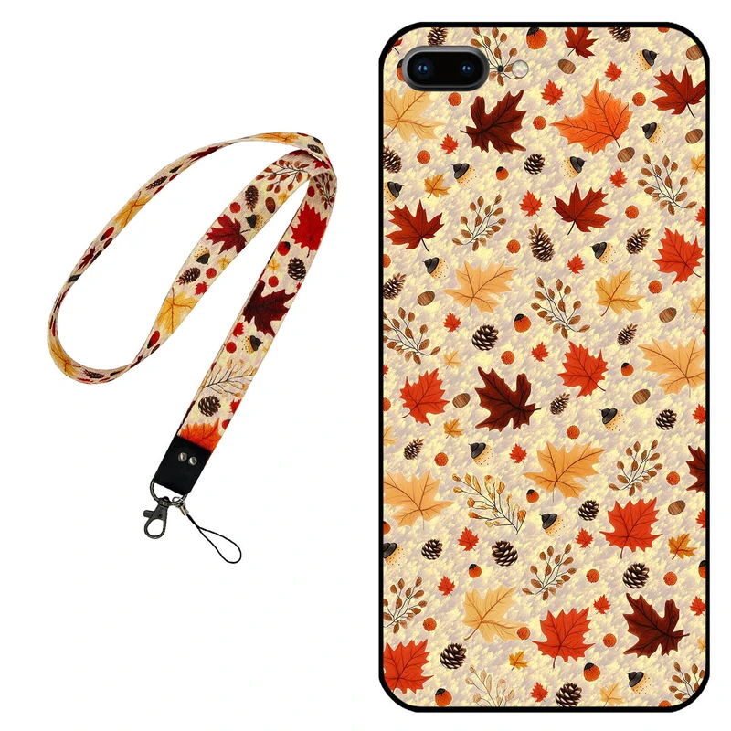 کاور مگافون طرح پائیز مدل 0017 مناسب برای گوشی موبایل اپل iPhone 7 Plus / 8 Plus به همراه بند گردنی