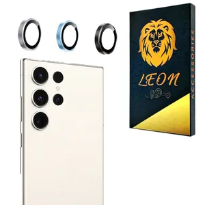 محافظ لنز دوربین فلزی لئون مدل Lenz مناسب برای گوشی موبایل سامسونگ Galaxy S23 Ultra