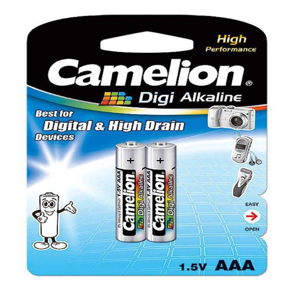باتری نیم قلمی کملیون مدل Digi Alkaline بسته 2 عددی باتری نیم قلمی کملیون مدل Digi Alkaline بسته 2 عددی