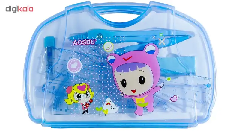 ست لوازم تحریر 7 تکه آئوسدو مدل AS-8010 BG