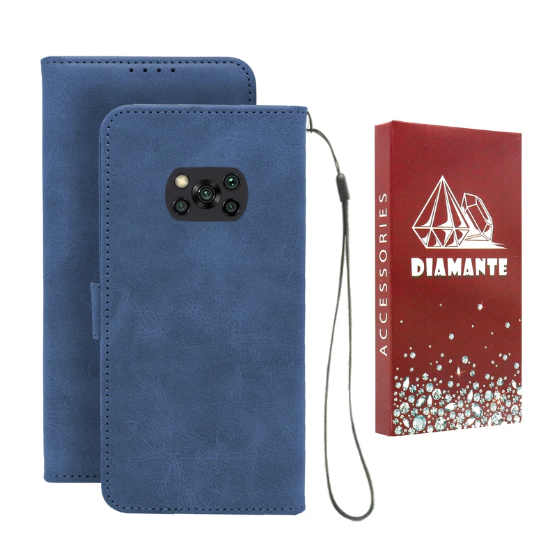 کیف کلاسوری دیامانته مدل Scusa Rd مناسب برای گوشی موبایل شیائومی Poco X3 / X3 NFC به همراه بند آویز