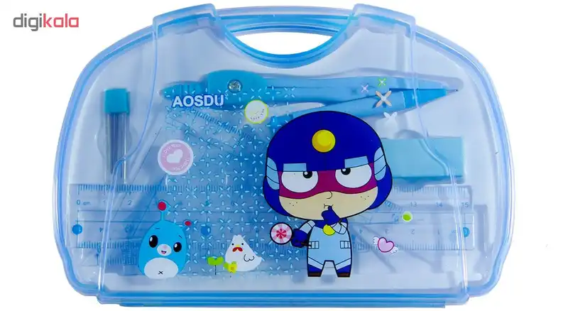 ست لوازم تحریر 7 تکه آئوسدو مدل AS-8010 BB