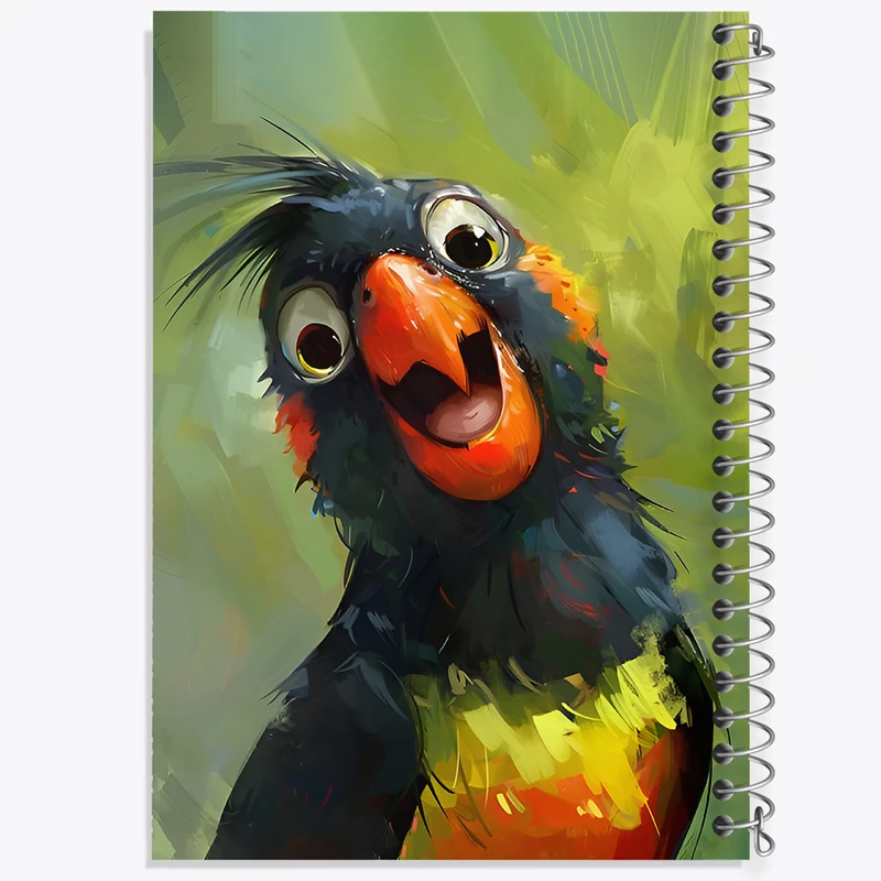 دفتر نقاشی 50 برگ خندالو طرح طوطی بامزه کد F6244