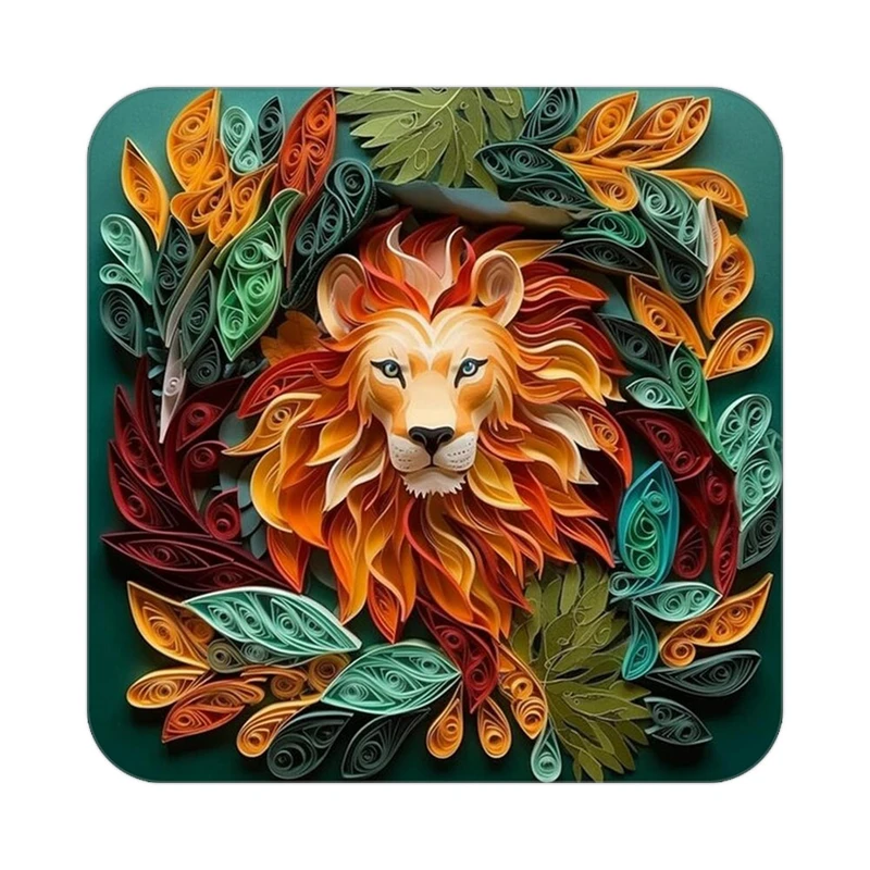 زیر لیوانی کاکتی طرح شیر مدل mp23265