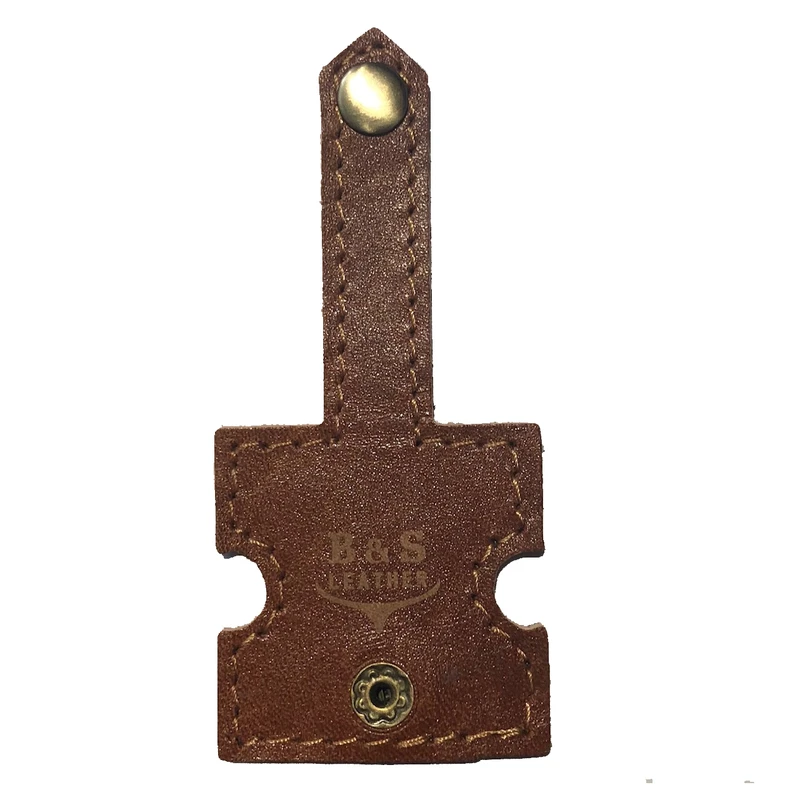 نگهدارنده کابل هندزفری و شارژ چرم طبیعی – دست دوز داخل جیر مدل MA رنگ عسلی B&S Leather 
