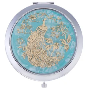 آینه جیبی جویل طرح طاووس کد GM1404