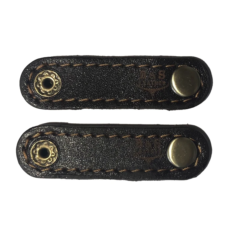 نگهدارنده کابل هندزفری و شارژ چرم طبیعی – دست دوز مدل EG بسته 2 عددی رنگ قهوه ای B&S Leather 