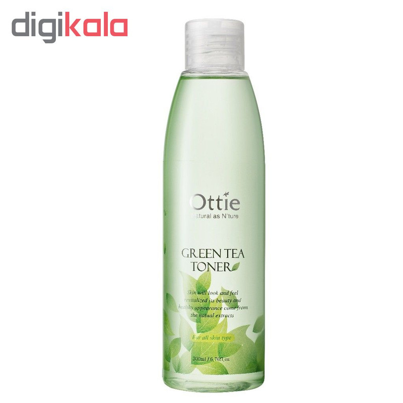 تونر پاک کننده آرایش صورت اوتی مدل Green Tea حجم 200 میلی لیتر