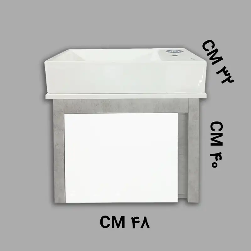 ست کابینت و روشویی مانلی مدل S10 به همراه آینه و باکس
