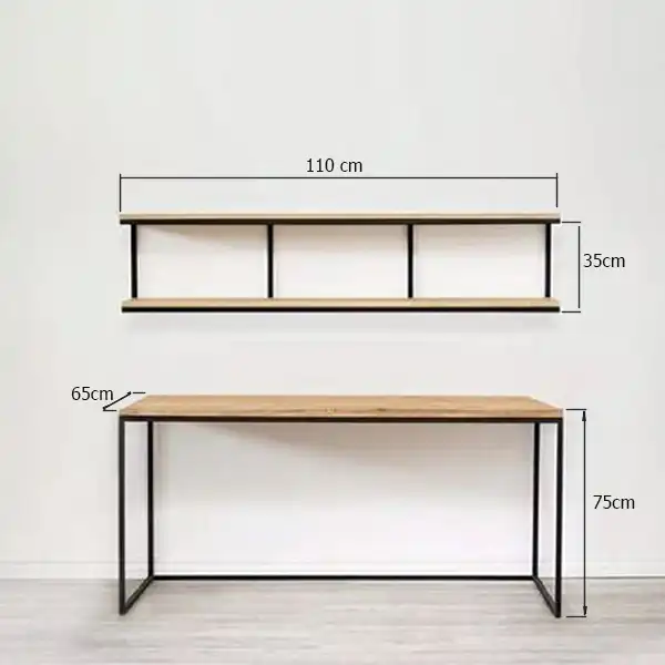 میز تحریر مدل Nordico به همراه طبقه دیواری