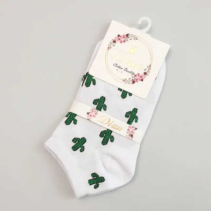 جوراب دخترانه مدل کاکتوس کد FBF-JB003WH