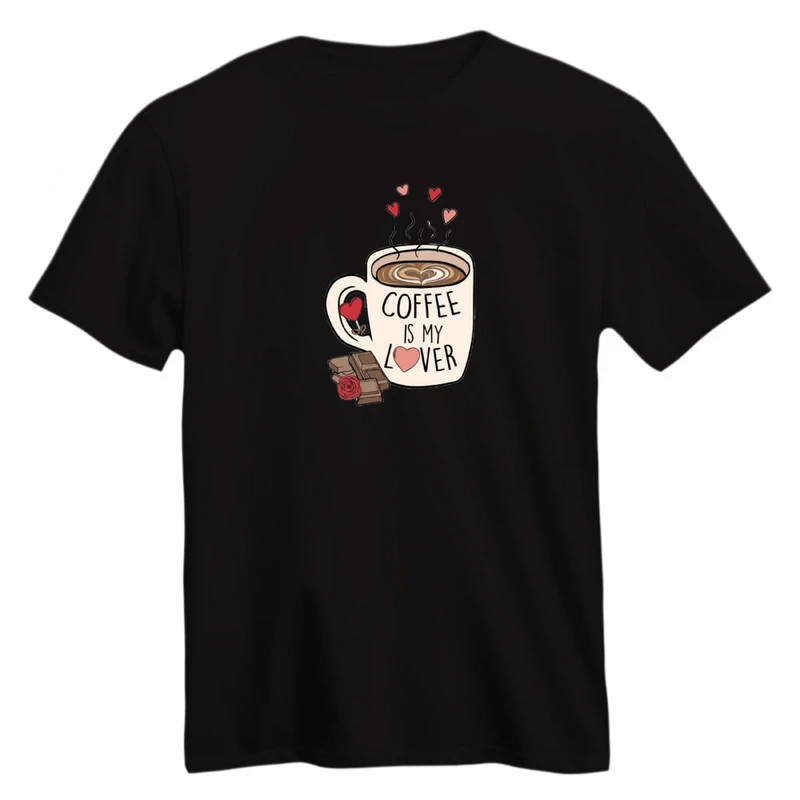 تی شرت آستین کوتاه زنانه مدل فنجون قهوه